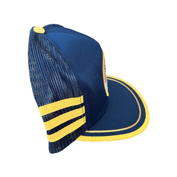 VINTAGE 80s Brotherhood Locomotive Engineers Trucker Net Cap - Picture 4 of 7